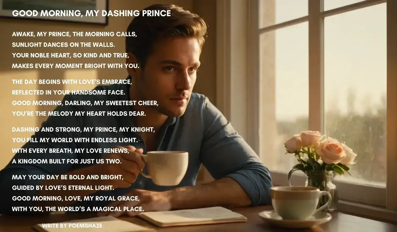 handsome good morning poem for boyfriend 