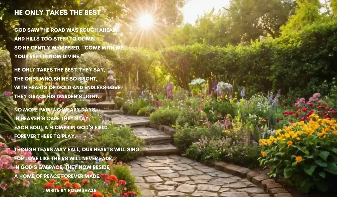 funeral poems about gardens
